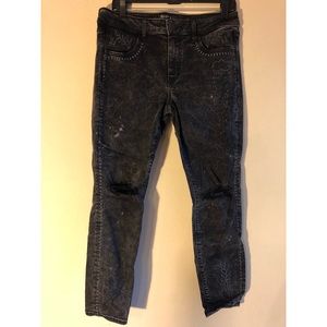 American Eagle Grunge Detail Denim Jeggings